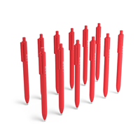 TRU RED Retractable Quick Dry Gel Pens, Medium Point, 0.7mm, Red, Pack of 12